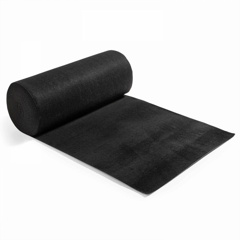 Tappeto arrotolato 100 x 250 cm nero