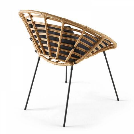 Tovaglietta Sottopiatto Foglia Set 2 pezzi in Rattan Home Arredo Casa