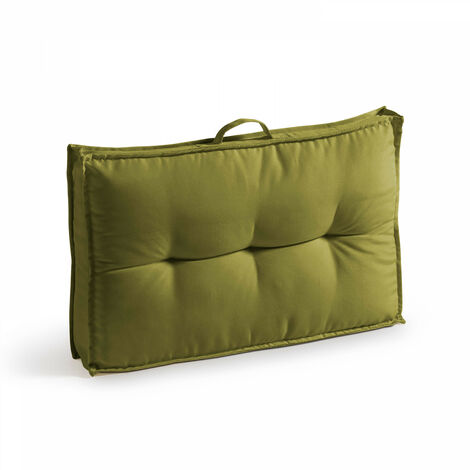 Cuscino da esterno trapuntato verde 60 x 40 cm