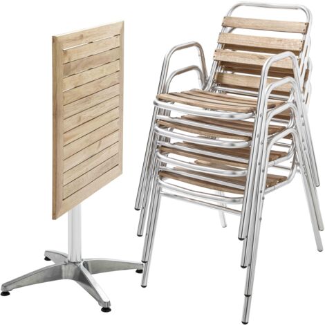 Mendler Tavolo Pieghevole Linz – Legno Scuro 180x60cm – Per Giardino E Terrazza