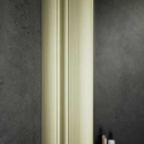 Paroi de douche à l'italienne, profilé or mat, doré, paroi fixe Walk In, verre 6 mm anticalcaire, 120 x 200 cm