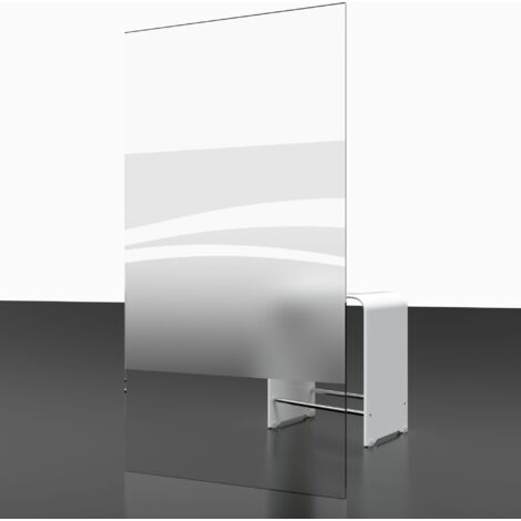 Pare-baignoire pliant, verre 5 mm, paroi de baignoire Schulte, écran de baignoire pivotant, Décor sérigraphié liane, profilé aspect chromé, 3 volets 125 x 140 cm