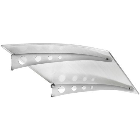 Marquise auvent de porte, 120 x 80 cm, Schulte Lyra, polycarbonate, fixation acier galvanisé