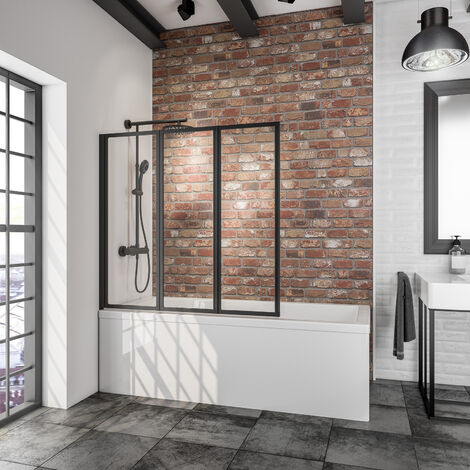 Parete Doccia Per Vasca 70x130 Cm - Vetro Di Sicurezza 5mm Con Montaggio A Incollaggio