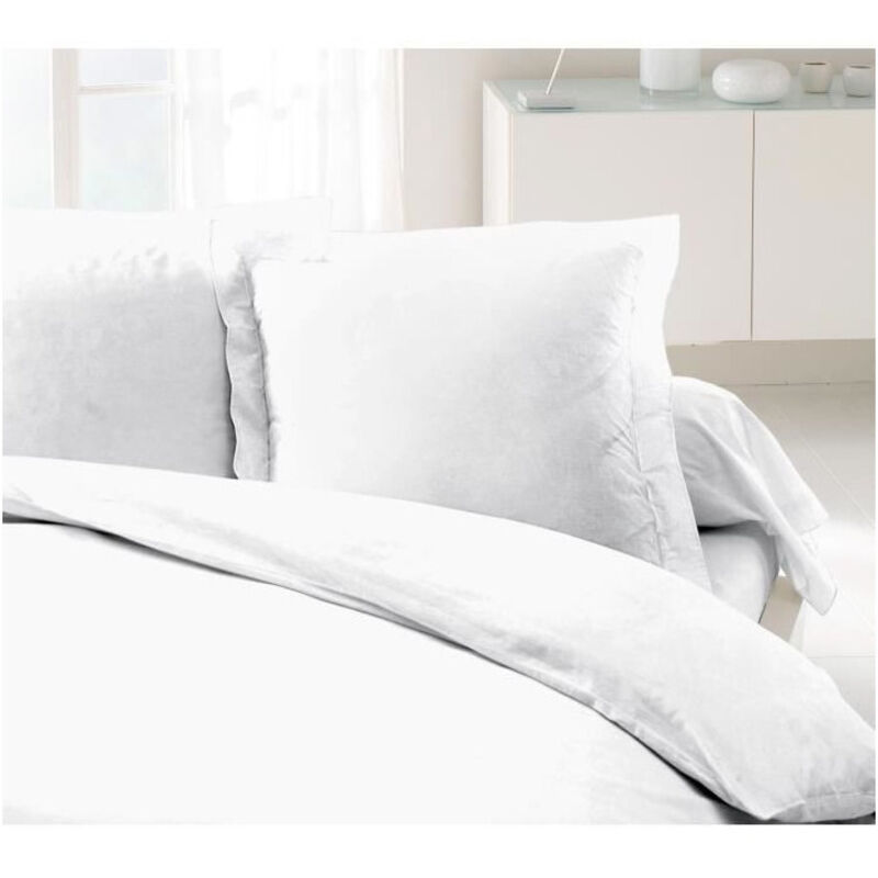 Housse de couette 240x260 cm 2 taies d'oreiller 63x63 cm Coton Bel Or