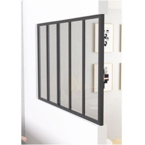 OPTIMUM Poteau de terminaison pour verriere Noir - 108 cm