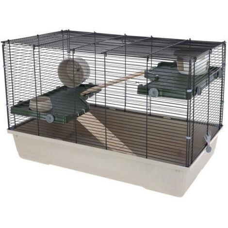 Jaula para pequeños animales - KERBL - FLAT NATURE - 80 x 45 x 53 cm - 3 pisos (1/5)