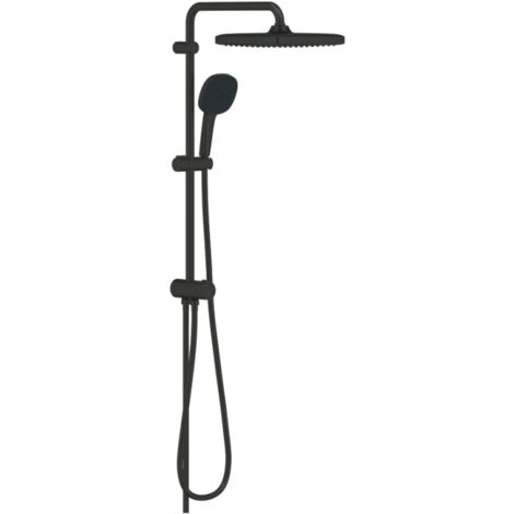 Colonne de douche avec inverseur manuel - Economie d'eau - GROHE Vitalio Comfort 250 - Noir Mat - 266982431