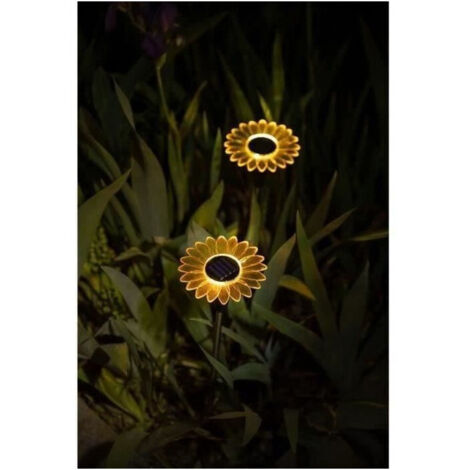 Decoration lumineuse solaire GALIX G4460 - Forme Tournesol - H44cm (1/3)