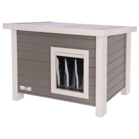 Casa para Gato - KERBL - ECO Eli - Gris / Blanco - 57 x 45 x 43 cm (1/5)