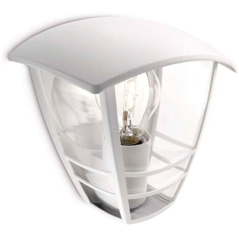 Aplique de Pared Philips Creek 19,5 cm Blanco Metal Aluminio A+ E27