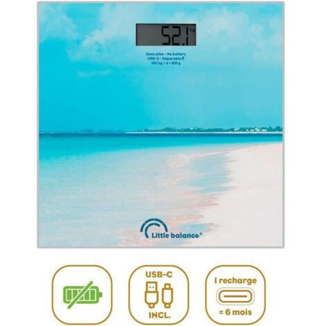 Báscula Digital de Baño Little Balance Caribe Azul