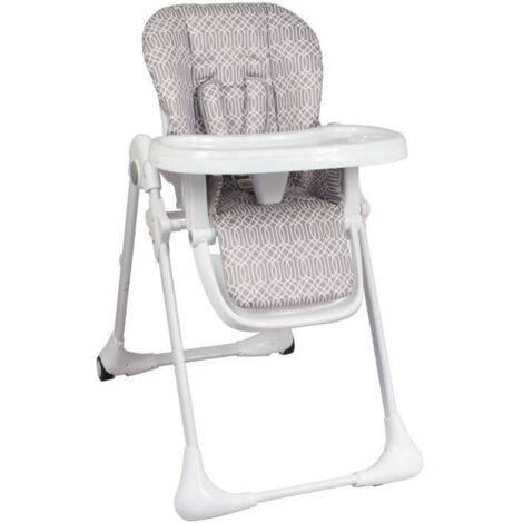Chaise haute multipositions - BAMBISOL - Inclinable - Jusqu'a 3 ans - Beige / Blanc