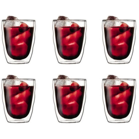 Set 6 verres thermo - BODUM - Pilatus - Double paroi - 0.35 l - Transparent (1/5)