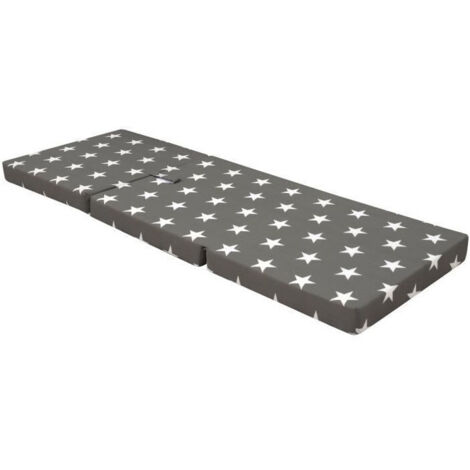 Chauffeuse pliante - SAMBA - Multi-position - Motif étoiles - 190 x 70 x 9 cm