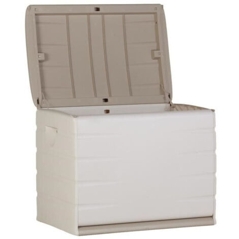 Plastiken Baúl de almacenamiento exterior beige y topo (1/3)