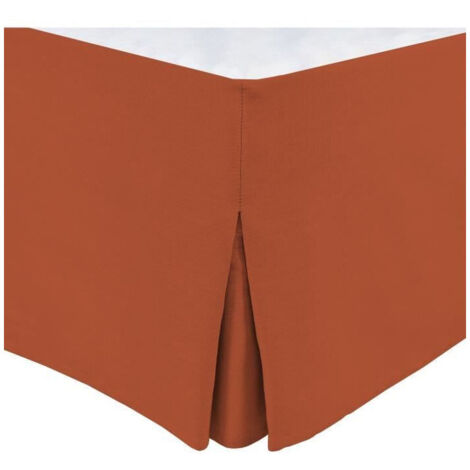 Cache sommier - HOME LINGE PASSION - 160 x 200 cm + 30 cm - Terracotta