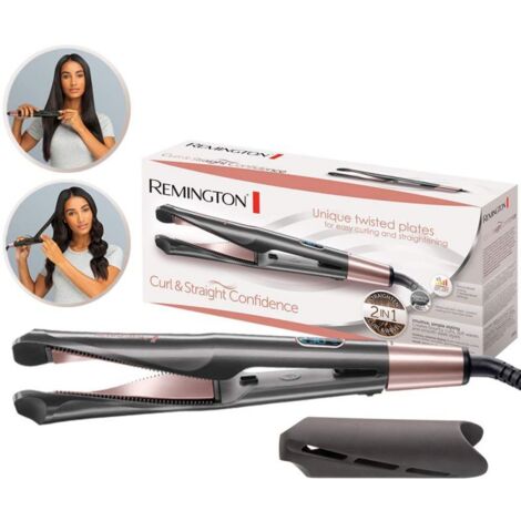 Plancha de pelo rizadora REMINGTON S6606 2 en 1 cerámica rizos ondas pro