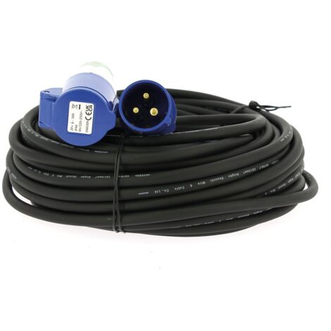 Rallonge secteur - EZA - 25m - Section de câble 1,5 mm² - 220 V - 16 A - CEE17 - Avec sac de transport (1/4)