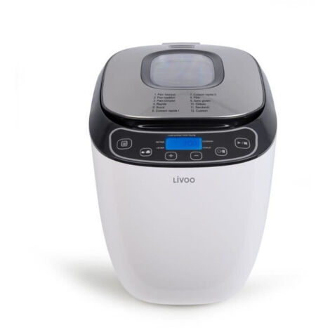 máquina para hacer pan 0,9 kg 550w blanco - DOP218 - Livoo - (1/5)