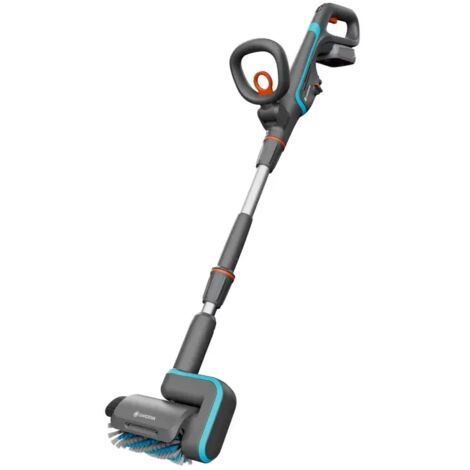 GARDENA Cepillo Multi limpiador AquaBrush de patio o terraza a batería 03/18V POWER FOR ALL, para diversas tareas de limpieza en el hogar y jardín, batería y cargador incluidos (14841-20) (1/5)