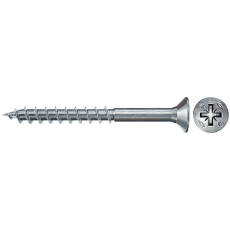 Tornillos PowerFast II FPF II CZP, 30x40 BC, cabeza avellanada, engarce PZ, rosca parcial, cincado, caja 200 Fischer 670050