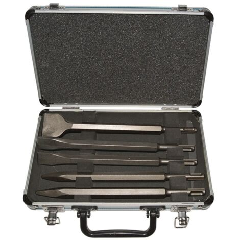 Coffret de 5 pièces MAKITA D-42379 à emmanchement SDS-Plus (2 pointes, 2 burins, 1 burin large)