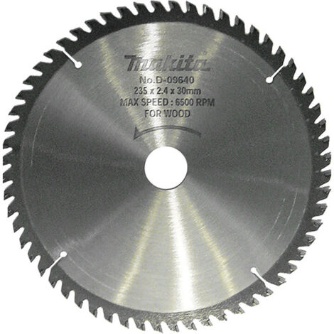 Lames carbure bois standard, pour scies circulaires MAKITA/Taille:Ø 235 mm x 60 Dents (Ep. Pointes : 2,3 mm)