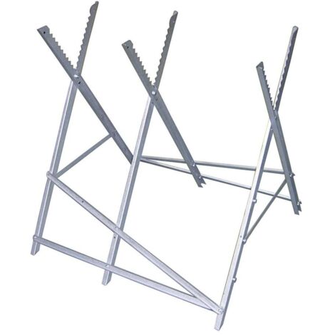 Soporte metálico plegable para troncos
