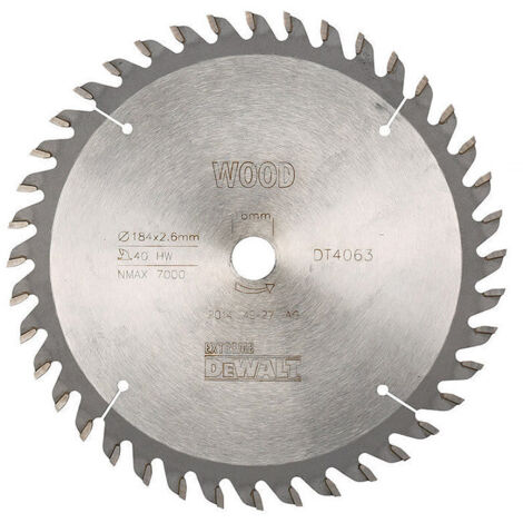 Lame de scie circulaire portative DEWALT Extreme Workshop 184x16mm/Nombre de dents:28 dents