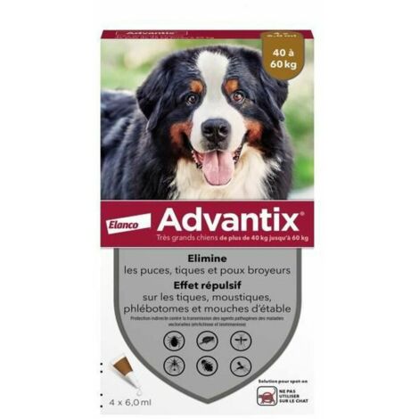 Pipeta para Perros Advantix 86115913 40-60 Kg 6 Unidades 4007221048558 S7172049 Advantix