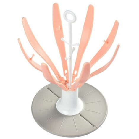 Béaba Biberonnerie Egouttoir Fleur Pliable Rose (1/4)