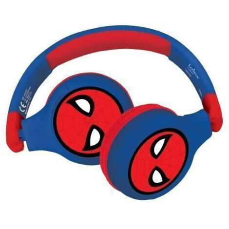 Casco SPIDER-MAN 2-in-1 Bluetooth y con cable cómodo y plegable para niños con limitación de sonido - LEXIBOOK (1/5)