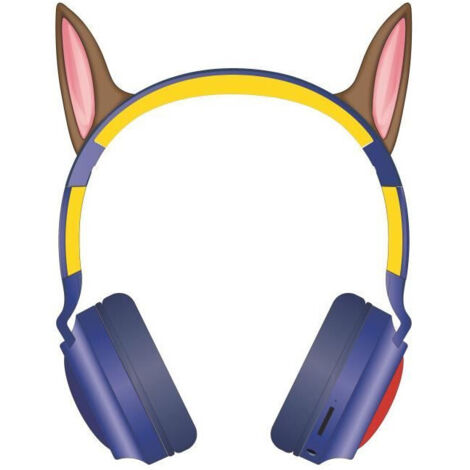 Auriculares plegables con luces Bluetooth y con cable con diseño 3D de las orejas de Chase de La Pat' Patrouille con limitación de volumen (1/4)