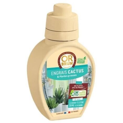 Engrais cactus & plantes grasses - OR BRUN - OBRECLCACTUS250 - 250 ml - Enrichit les plantes - Fabriqué en France (1/2)