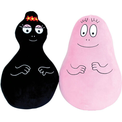 Lote de 2 peluches cojín - BARBAPAPA - JEMINI - Barbapapa y Barbamama - 40 cm (1/4)