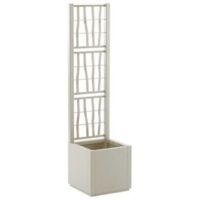 Bac a fleur - ETHICA - Craie - Carré avec treillis - 38 L - STEFANPLAST