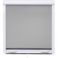 Moustiquaire de fenêtre L125 x H145 cm en aluminium laqué blanc - Recoupable en largeur et hauteur.