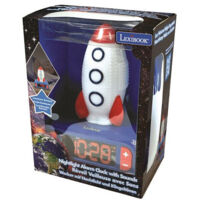 Juego de despertar Lexibook Reloj despertador digital con luz nocturna Space Cohete 3D