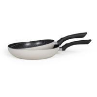 Set de 3 poeles aspect pierre - Livoo - MEN124GR - Gris