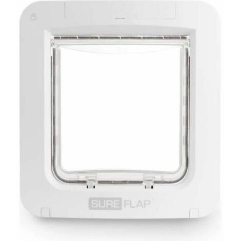 SUREFLAP Grande portina elettronica con microchip Connect - Bianco - Per gatti e cani