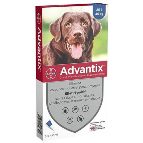 ADVANTIX 6 pipette antiparassitarie - Per cani di grossa taglia oltre i 25 kg