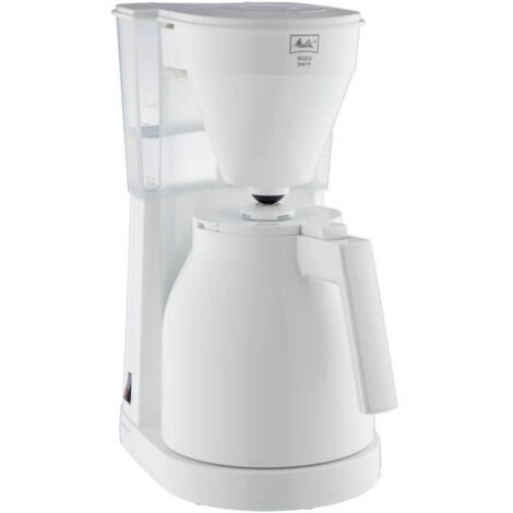 ABSAAR 1023-05 - Cafetiere - Thermo-pot a commande a une main, reservoir deau transparent -Blanc (1/2)