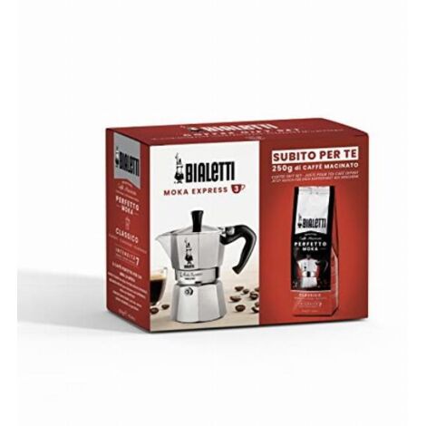 Caffettiera Italiana Bialetti Moka Classico Grigio 3 Tazze