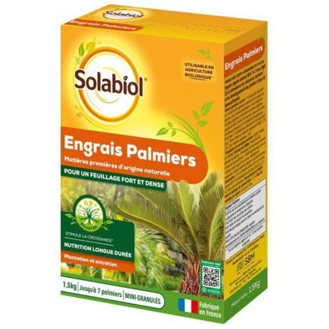 SOLABIOL SOPALMY15 Concime per palme e piante mediterranee 1,5 Kg, Utilizzabile in Agricoltura Biologica (1/5)