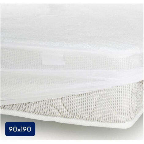 Proteggi-materasso - 90 x 190 cm x 25 cm - 100% Cotone - LOVELY HOME (1/4)