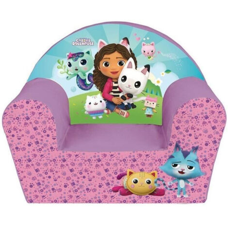 Fauteuil club pour enfant GABBY ET LA MAISON MAGIQUE - Fun House - L.52 x P.33 x H.42 cm - origine France (1/2)