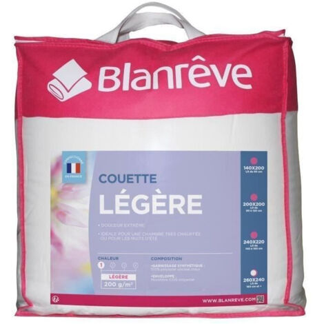 BLANREVE Couette legere en microfibre - 240 x 260 cm - Blanc (1/4)