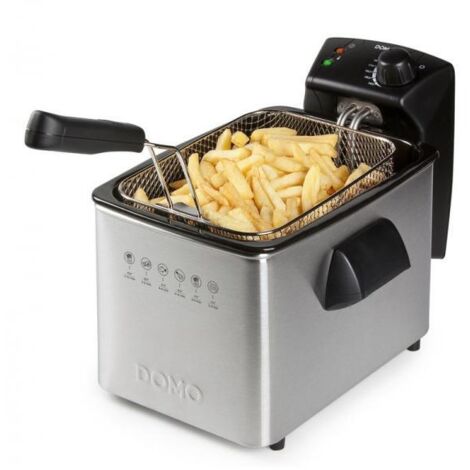 Domo DO465FR friggitrice in acciaio 4 litri 3000W (1/4)