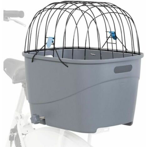 TRIXIE Cesta per portapacchi in plastica e metallo - 36 x 47 x 46 cm - Grigio - Per cani